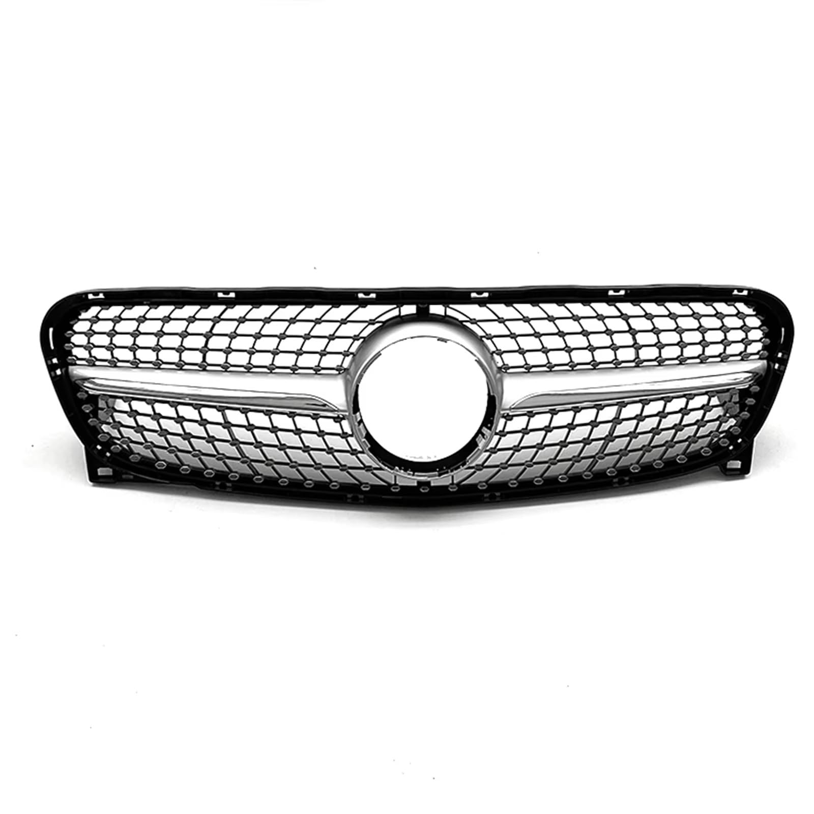 WUYDKEL Kühlergrill Kompatibel Mit Benz Für X156 GLA-Klasse GLA250 GLA200 2014 2015 2016, Auto-Frontgrill, Obere Stoßstangenhaube, Netzgitter-Grill, Ersatzteile(Silver) von WUYDKEL