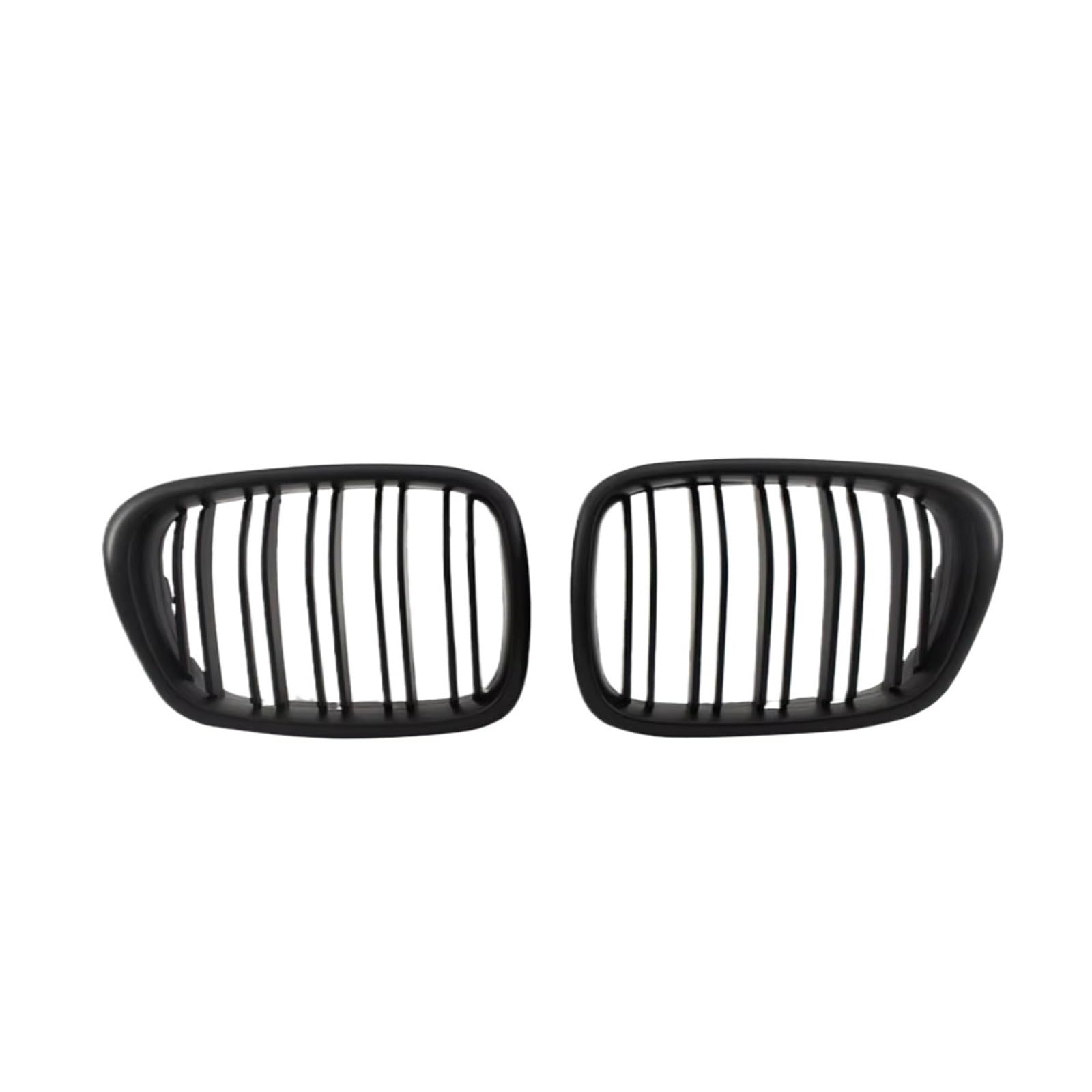 WUYDKEL Kühlergrill Kompatibel Mit Für E39 525 528 1999 2000 2001 2002 2003 2004 5er-Serie Auto-Frontstoßstange Nierengitter Dual Slat Line Grill Ersatzteil(Matte Black) von WUYDKEL