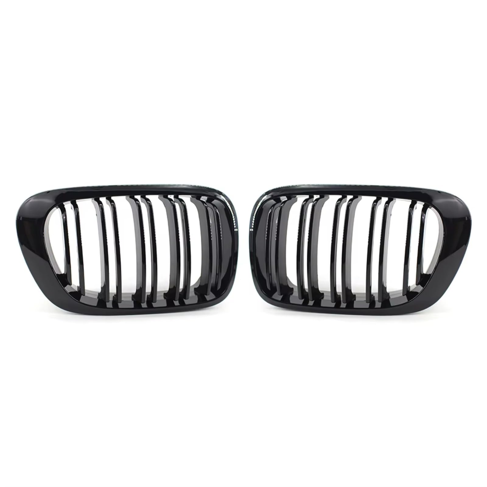 WUYDKEL Kühlergrill Kompatibel Mit Für E46 1999–2003, 3er-Serie, Für M3 2001–2006, Auto-Frontniere, Stoßstangengrill, Kühlergrill-Kits, OEM: 51138208683, 51138208684(Gloss Black 2) von WUYDKEL