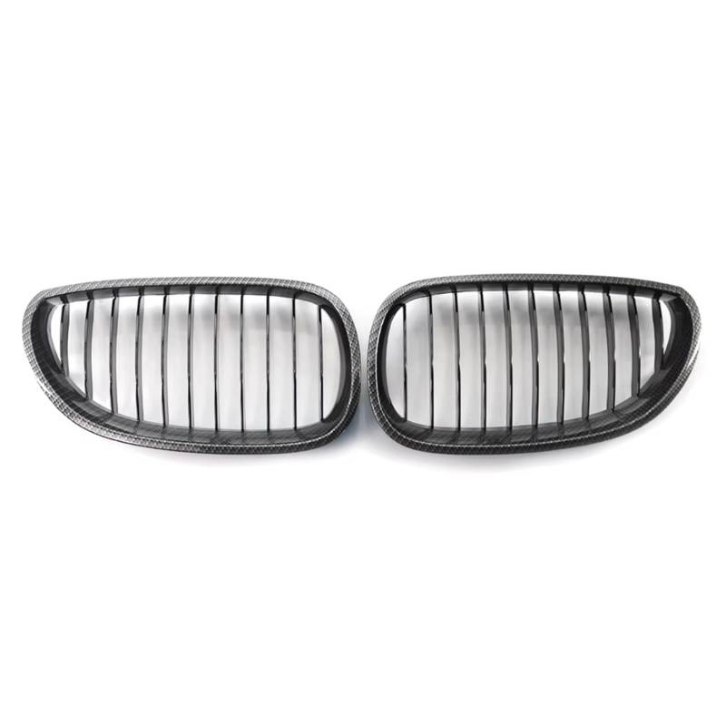 WUYDKEL Kühlergrill Kompatibel Mit Für E60 E61 Für M5 5er 2004 2005 2006 2007 2008 2009 Auto-Frontnierengrill Carbonfaser-Renngrills 51712155447 von WUYDKEL