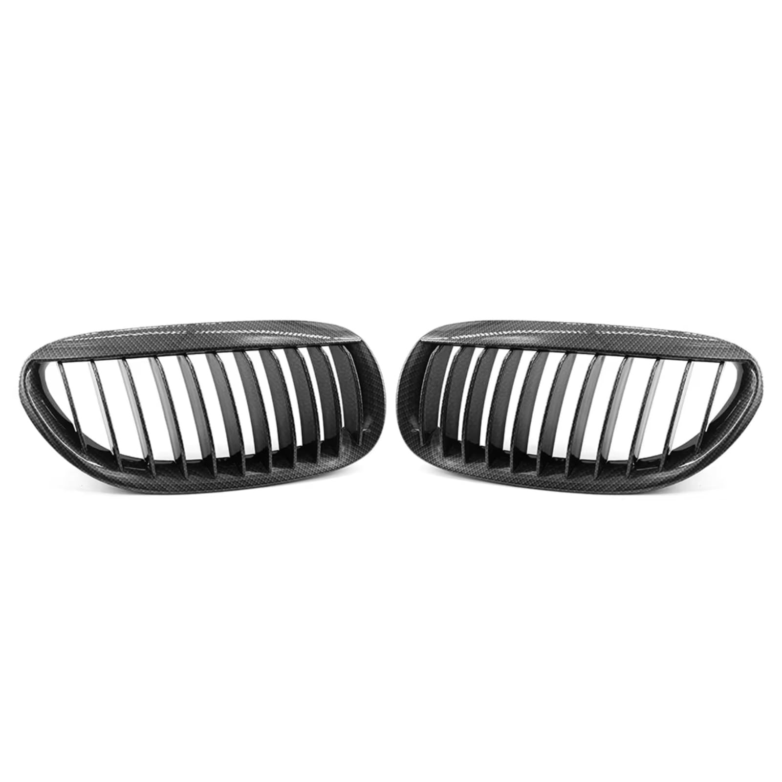 WUYDKEL Kühlergrill Kompatibel Mit Für E63 E64 650i 6 Series M6 2004 2005 2006 2007 2008 2009 2010 Auto-Frontnieren-Stoßstangengrill Aus Kohlefaser 51137008915 von WUYDKEL