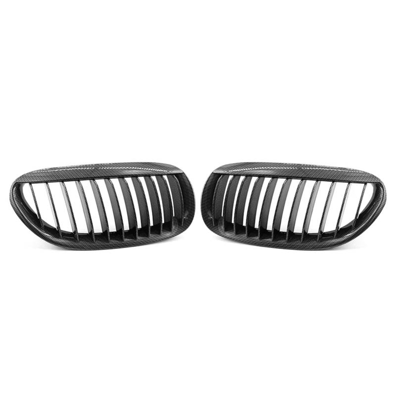 WUYDKEL Kühlergrill Kompatibel Mit Für E63 E64 650i 6 Series M6 2004 2005 2006 2007 2008 2009 2010 Auto-Frontnieren-Stoßstangengrill Aus Kohlefaser 51137008915 von WUYDKEL