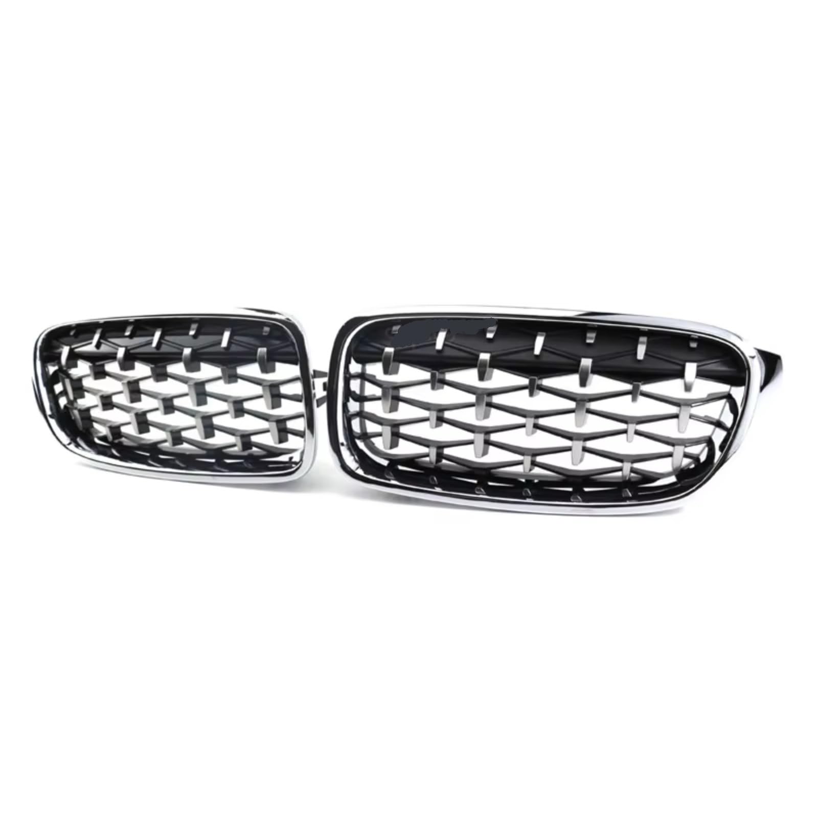 WUYDKEL Kühlergrill Kompatibel Mit Für F30 F31 F35 3er 2011 2012 2013 2014 2015 2016 2017 2018 2019 Auto-Frontstoßstange Diamond Grill Racing Sport Grille(Silver) von WUYDKEL