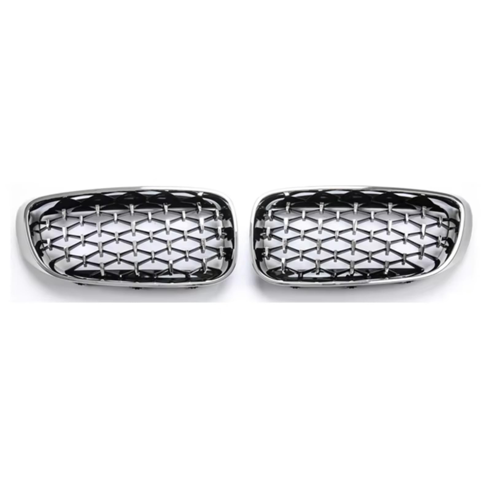 WUYDKEL Kühlergrill Kompatibel Mit Für F34 2012 2013 2014 2015 2016 2017 2018 2019 Auto-Front-Nierengrill Diamant-Meteor-Stil-Grill Frontstoßstangengrill(Silver) von WUYDKEL