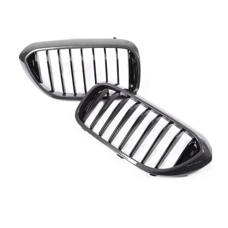 WUYDKEL Kühlergrill Kompatibel Mit Für G30 G31 G38 520i 530i 540i 5er 2017 2018 2019 2020 Auto-Frontnieren-Stoßstangengrill Doppellamellengrill Renngrill(Carbon Look,Single) von WUYDKEL