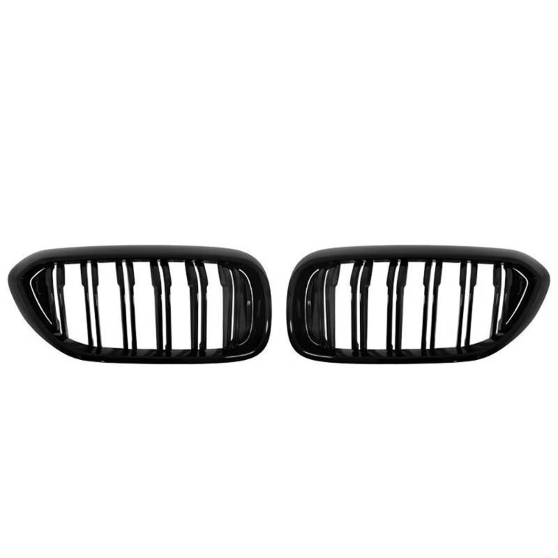 WUYDKEL Kühlergrill Kompatibel Mit Für G30 G38 525I 530I 540I 550I 5er 2018 2019 2020, Glänzend Schwarzer Kühlergrill, Auto-Frontstoßstange, Nierengrills, Renngrill(Double) von WUYDKEL