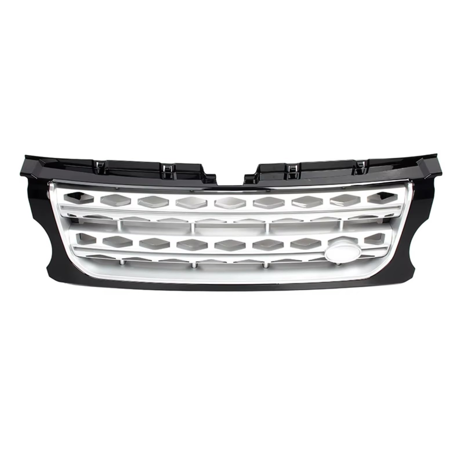 WUYDKEL Kühlergrill Kompatibel Mit Land Für Rover Für Discovery 4 2014 2015 2016 LR057534 Auto-Front-Racing-Grill Frontstoßstange Honey Comb Mesh Grille Grill(Silver) von WUYDKEL