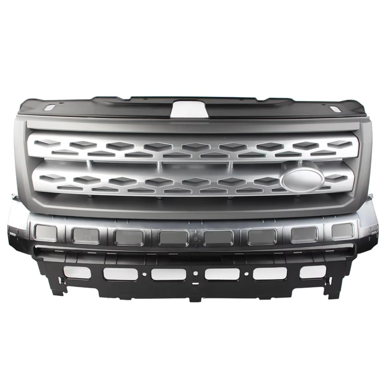 WUYDKEL Kühlergrill Kompatibel Mit Land Für Rover Für Freelander 2 LR2 2010 2011 2012 2013 2014 2015 2016 Autozubehör Teile Frontstoßstangengrill Mesh Grill(Gray) von WUYDKEL