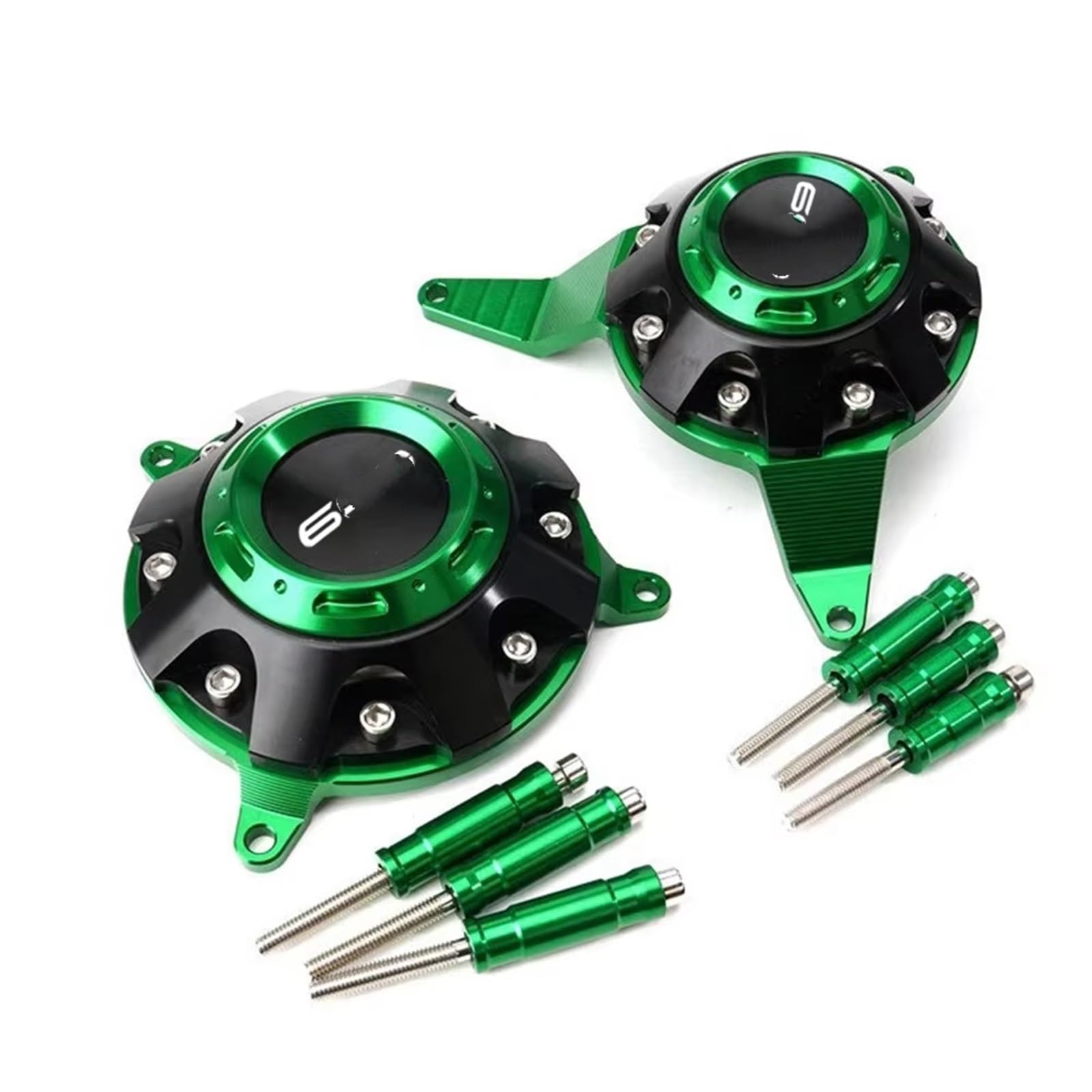 WUYDKEL Motorstatorabdeckung Kompatibel Mit Z650 2017 2018 2019 2020 2021 2022 2023 2024 Motorrad Aluminium Motor Stator Motor Schutzhülle Fallen(Green) von WUYDKEL