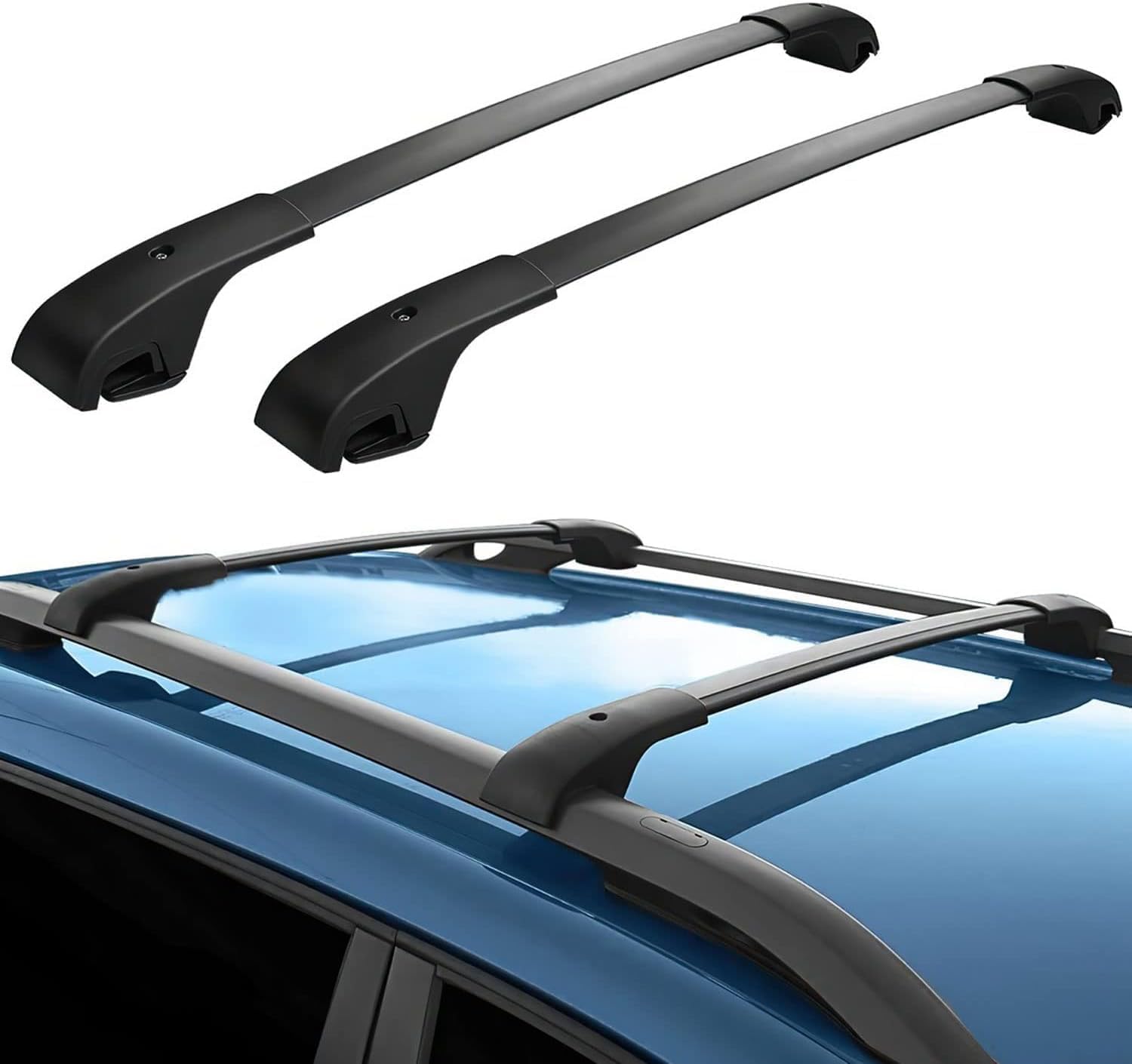 Dachträger Querträger geschlossene Träger passend für Hyundai Tucson SUV 2015-2020, Alu Grundträger Querbalken Set Relingträger Gepackträger Roof Rack von WUYJUN