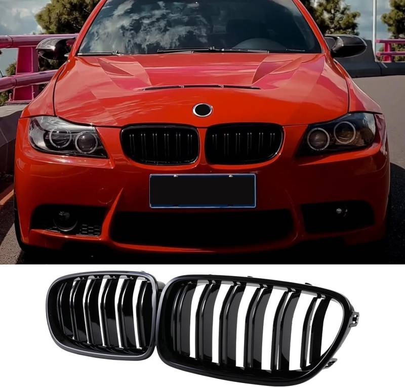 Front Stoßstange Kühlergrill für 3er E90 2009-2011, Auto Frontgrill Vorderen Stoßfänger Grill Lufteinlass Kühlerschutz Kühlergrill von WUYJUN