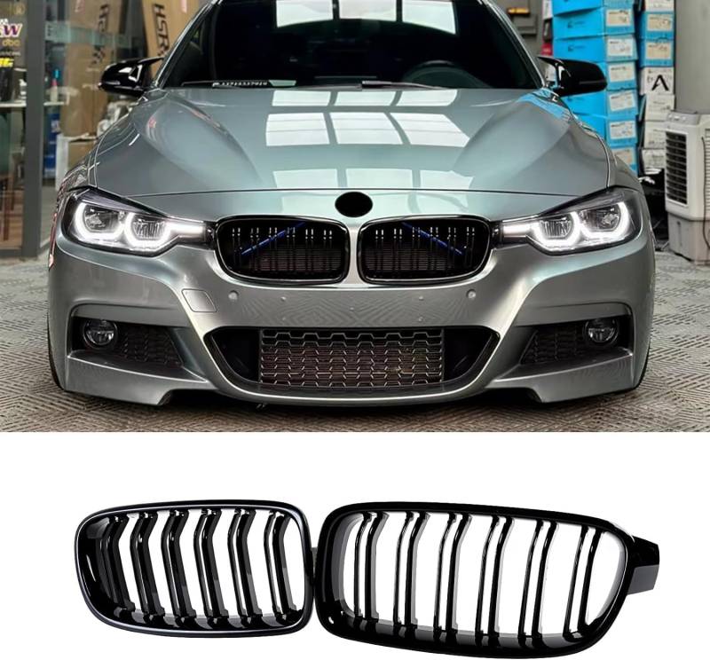 Front Stoßstange Kühlergrill für 3er F30 2012-2018, Auto Frontgrill Vorderen Stoßfänger Grill Lufteinlass Kühlerschutz Kühlergrill von WUYJUN