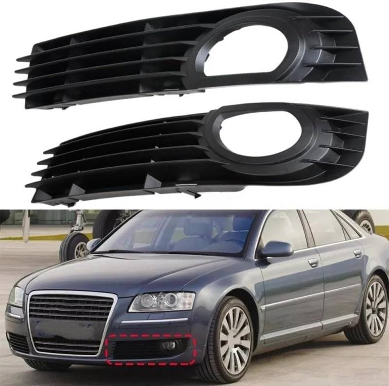 Front Stoßstange Kühlergrill für Audi A8 D3 2005 2006 2007, Auto Frontgrill Vorderen Stoßfänger Grill Lufteinlass Kühlerschutz Kühlergrill von WUYJUN