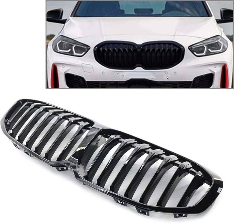 Front Stoßstange Kühlergrill für BMW F40 1 Series 2019 2020 2021, Auto Frontgrill Vorderen Stoßfänger Grill Lufteinlass Kühlerschutz Kühlergrill von WUYJUN