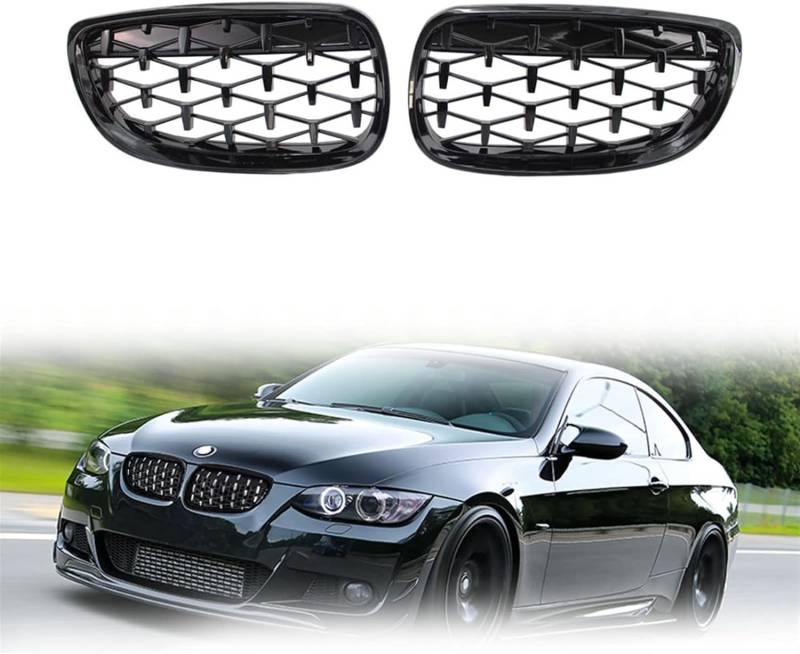 Front Stoßstange Kühlergrill für BMW Serie 3 E92 E93 Coupe 2006-2010, Auto Frontgrill Vorderen Stoßfänger Grill Lufteinlass Kühlerschutz Kühlergrill von WUYJUN