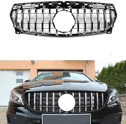 Front Stoßstange Kühlergrill für Mercedes W117 CLA Clase X117 C117 CLA180 CLA200 CLA220 CLA250 CLA45 AMG 2013-2019, Auto Frontgrill Vorderen Stoßfänger Grill Lufteinlass Kühlerschutz Kühlergrill von WUYJUN