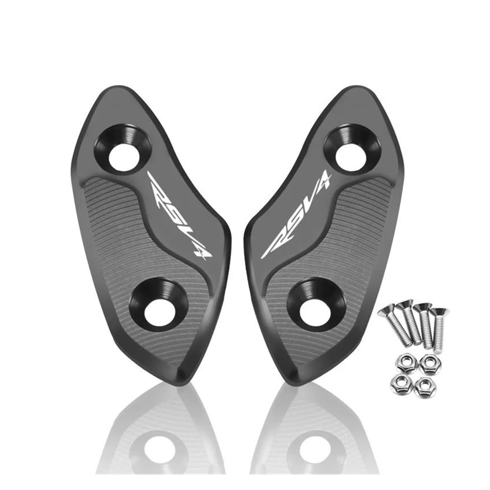 WUYUEY Motorradspiegel Lochabdeckung Für Aprilia RSV4 2009-2020 Motorrad-Spiegelblock-Grundplatten(Gris) von WUYUEY