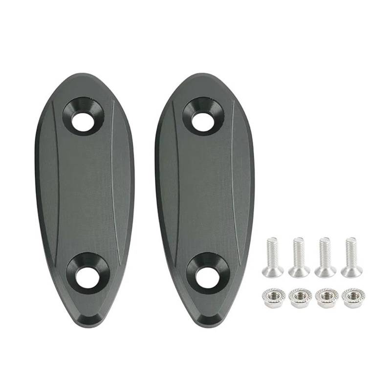 WUYUEY Motorradspiegel Lochabdeckung Für KA&WASAKI ZX-6R ZX-4R ZX-4RR ZX-25R Motorradspiegelloch Dekorative Abdeckung Rückspiegelbasis Schallwand(Gris) von WUYUEY