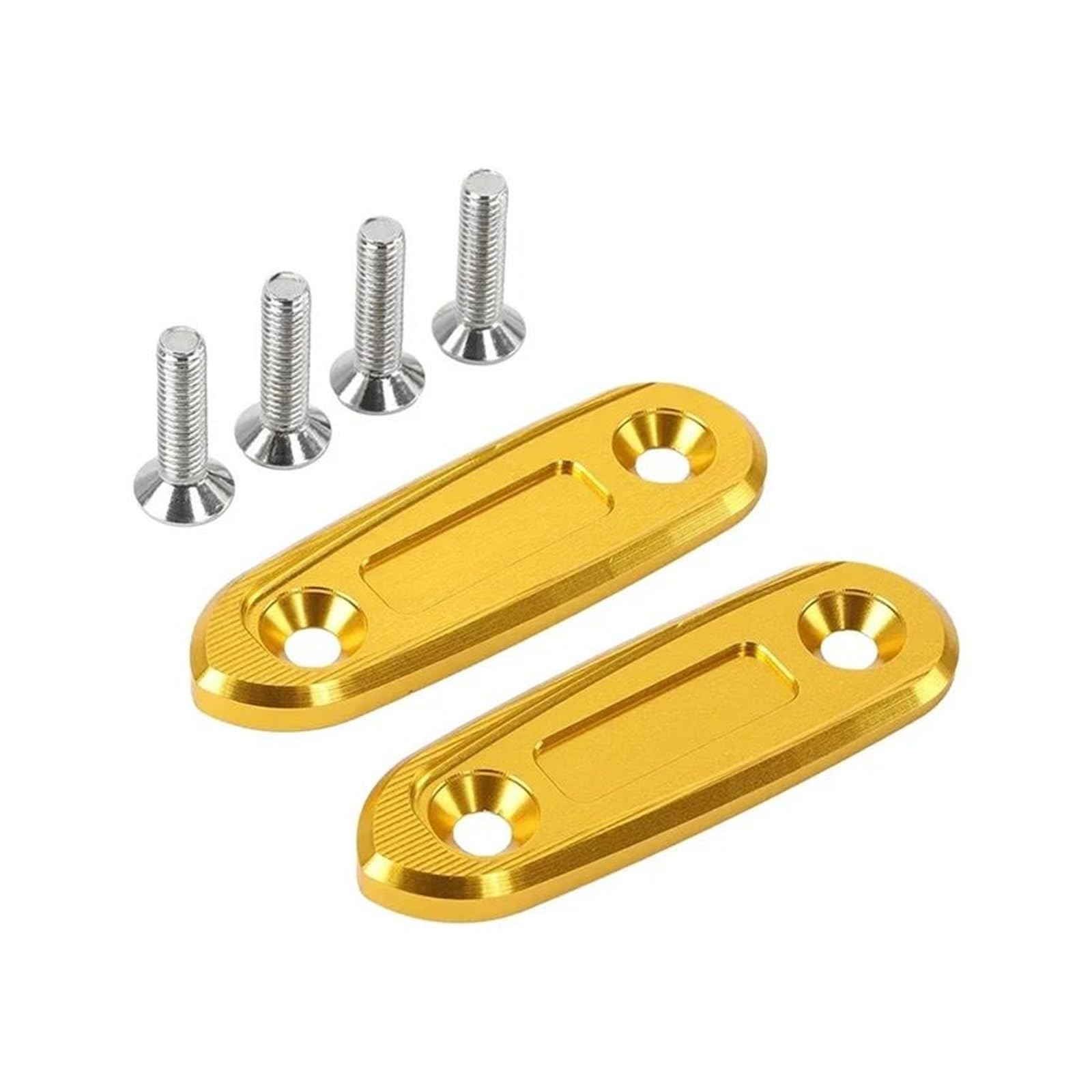 WUYUEY Motorradspiegel Lochabdeckung Für YA&MAHA YZF-R3 2019-2024 YZF-R15 V3/v4 2017-2024 Motorradspiegel-Block-Off-Grundplatten(Gold) von WUYUEY