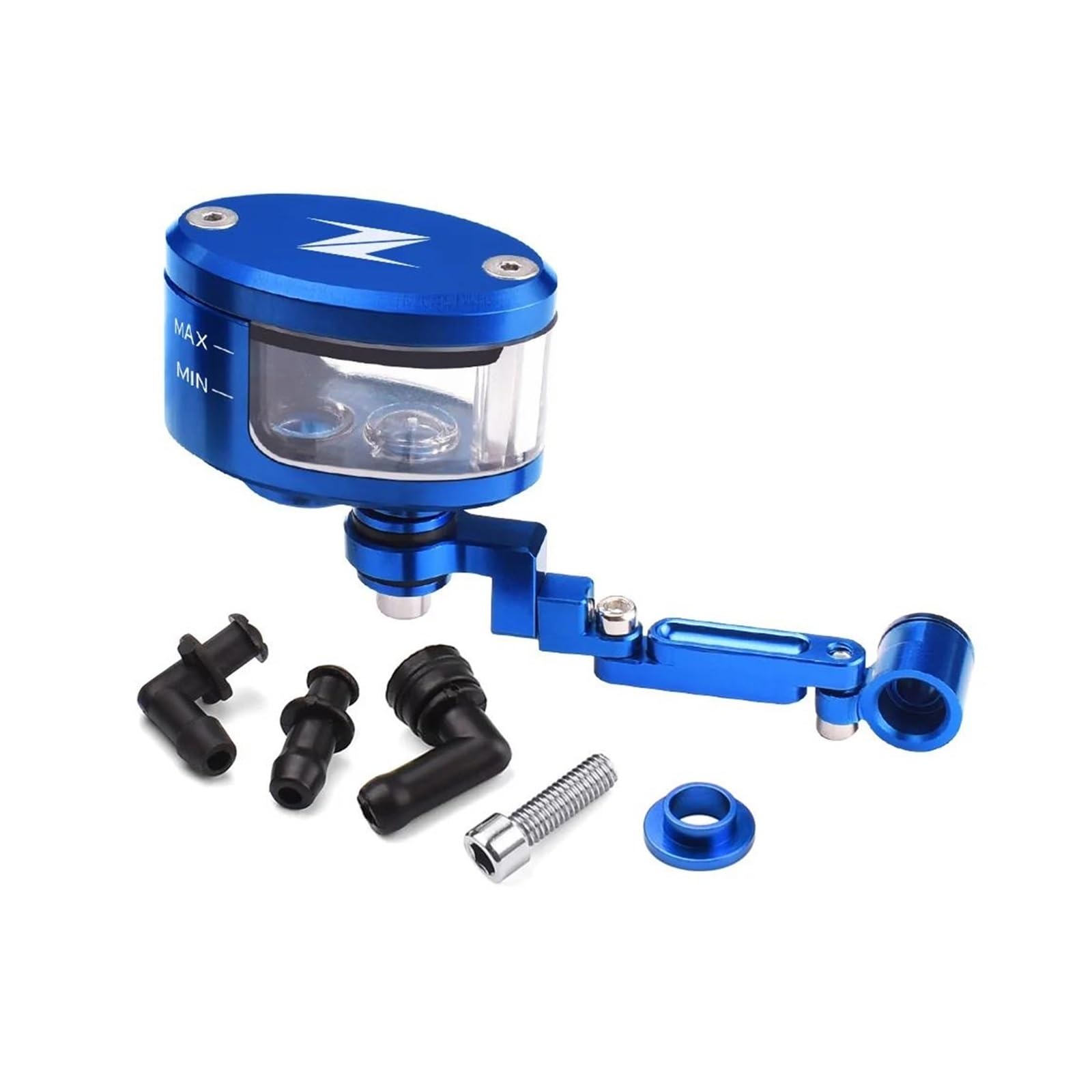 WUYUEY Ölbecher Bremsbehälter FÜR KA&WASAKI Z Z750 Z300 Z650 750 Motorrad Motorrad Bremse Kupplung Tank Zylinder Öl Reservoir Tasse Mit Halterung Zubehör(Blau,A) von WUYUEY