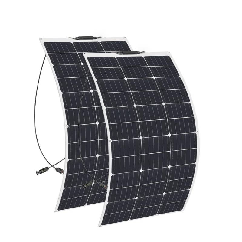 200W Flexibles Solar Panel Monokristallines Solarpanel 12v Flexibel Solarpanel für Wohnmobil, Boote, Dächer, Camping,Unebene Oberflächen (200, Watt) von WUZECK