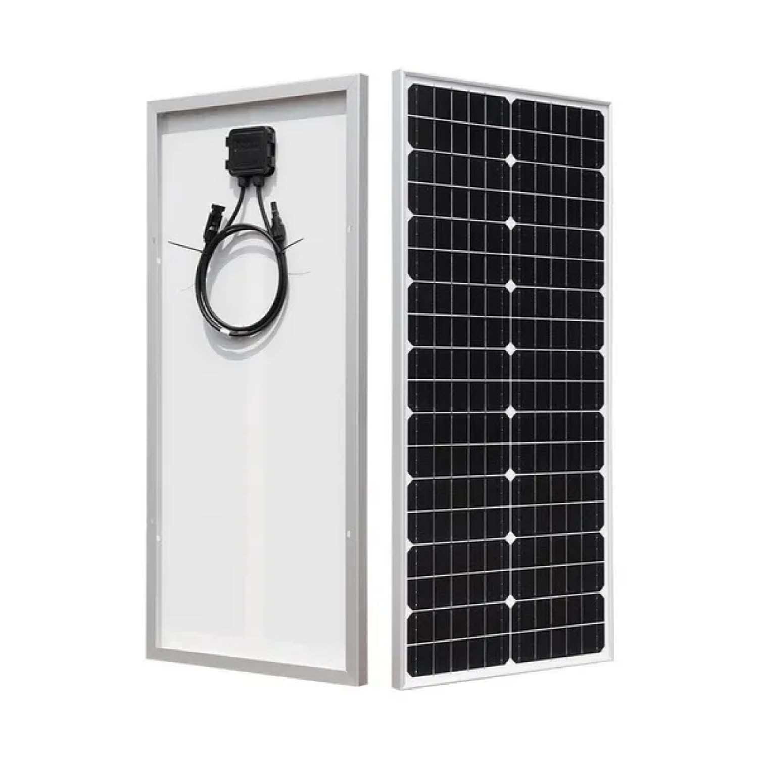 50w Solarmodule Monokristallin 19.8v Solarpanel Solarzelle Photovoltaik für 12 V Batterien, Wohnwagen, Camping, Balkon, Gartenhäuser(50w) von WUZECK