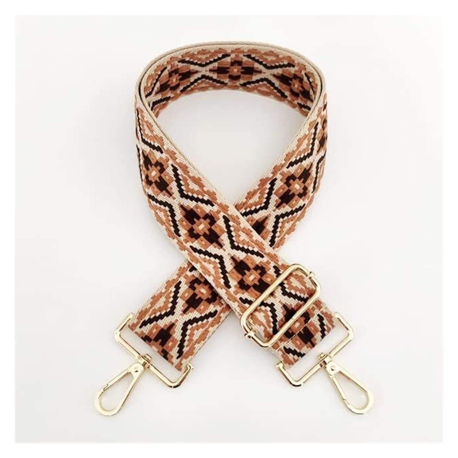 Taschengurt, Breiter 5 cm Verstellbarer Taschengurt, Handtaschengürtel, Cross-Body-Schultergurt, Ersatzgriffe, Taschen, Teil, Zubehör(1,Metal Bronze) von WWBPOIUY