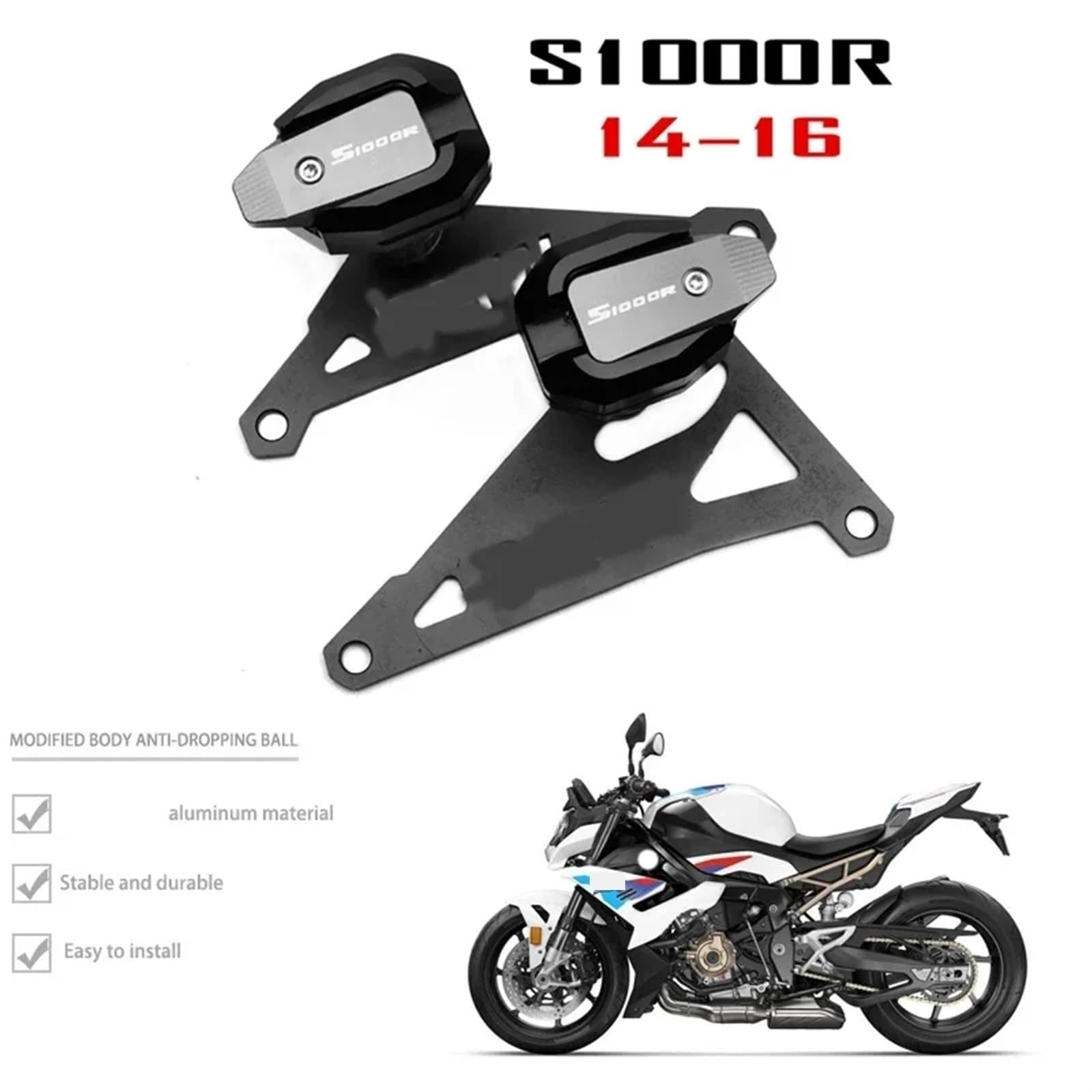 WWHUMM Crash Pad Für S1000R 2014 2015 2016 Motorrad CNC Fallende Schutz Rahmen Slider Verkleidung Schutz Anti Crash Pad Protector Verkleidung Crash Pad Schutz(1) von WWHUMM