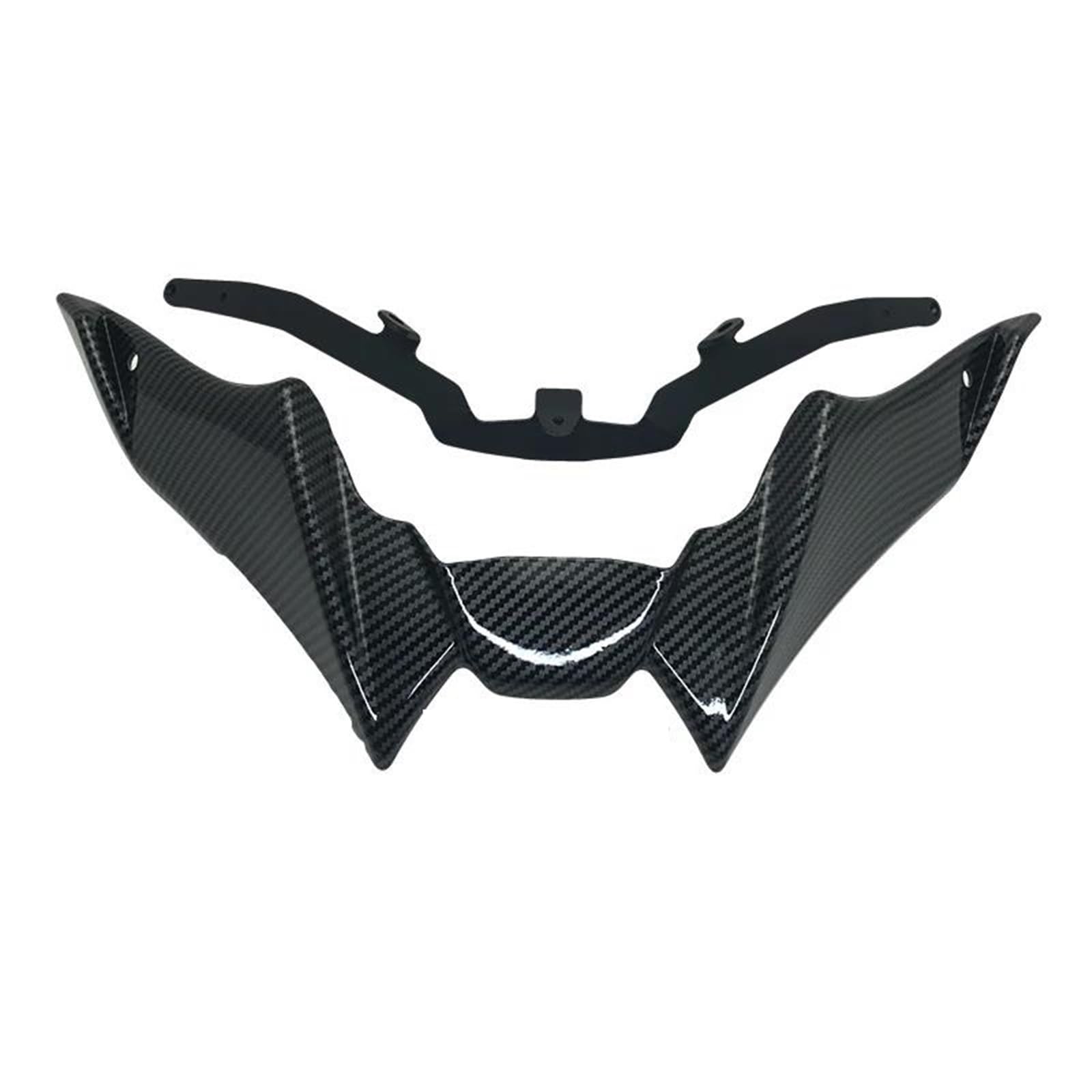 WWHUMM Moto Verkleidungs-Winglets Motorrad Vorderrad Kotflügel Schnabel Nase Kegel Verlängerung Extender Gugel Spoiler Abdeckung Für Ya&ma&ha Für MT09 SP 2021 2022 2023 Aerodynamische Spoilerlippe(2) von WWHUMM