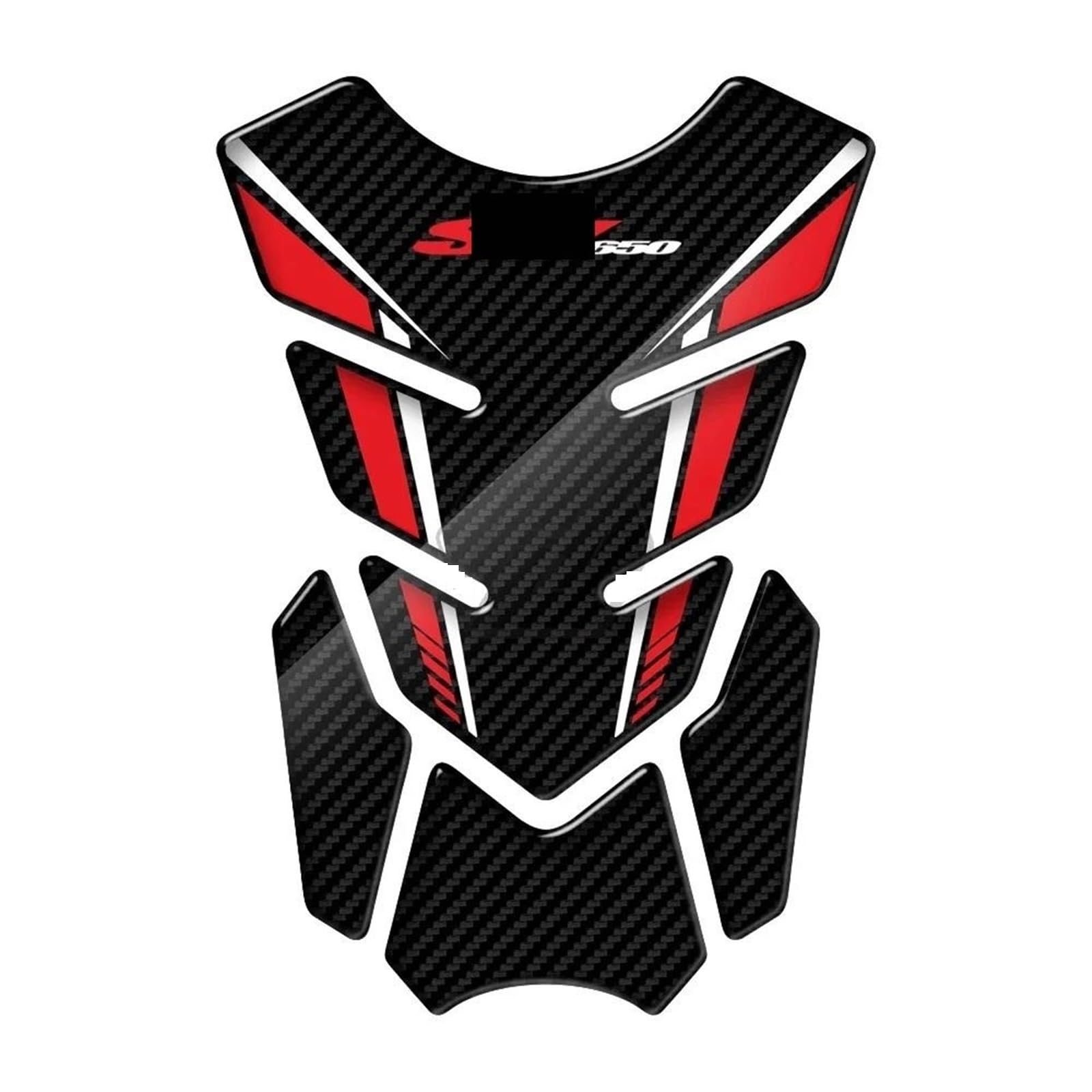 WWHUMM Motorrad-Aufkleber 3D Carbon-Look Motorrad Tank Pad Schutz Für Suzuki FÜR SV650X Motorradzubehör(2) von WWHUMM