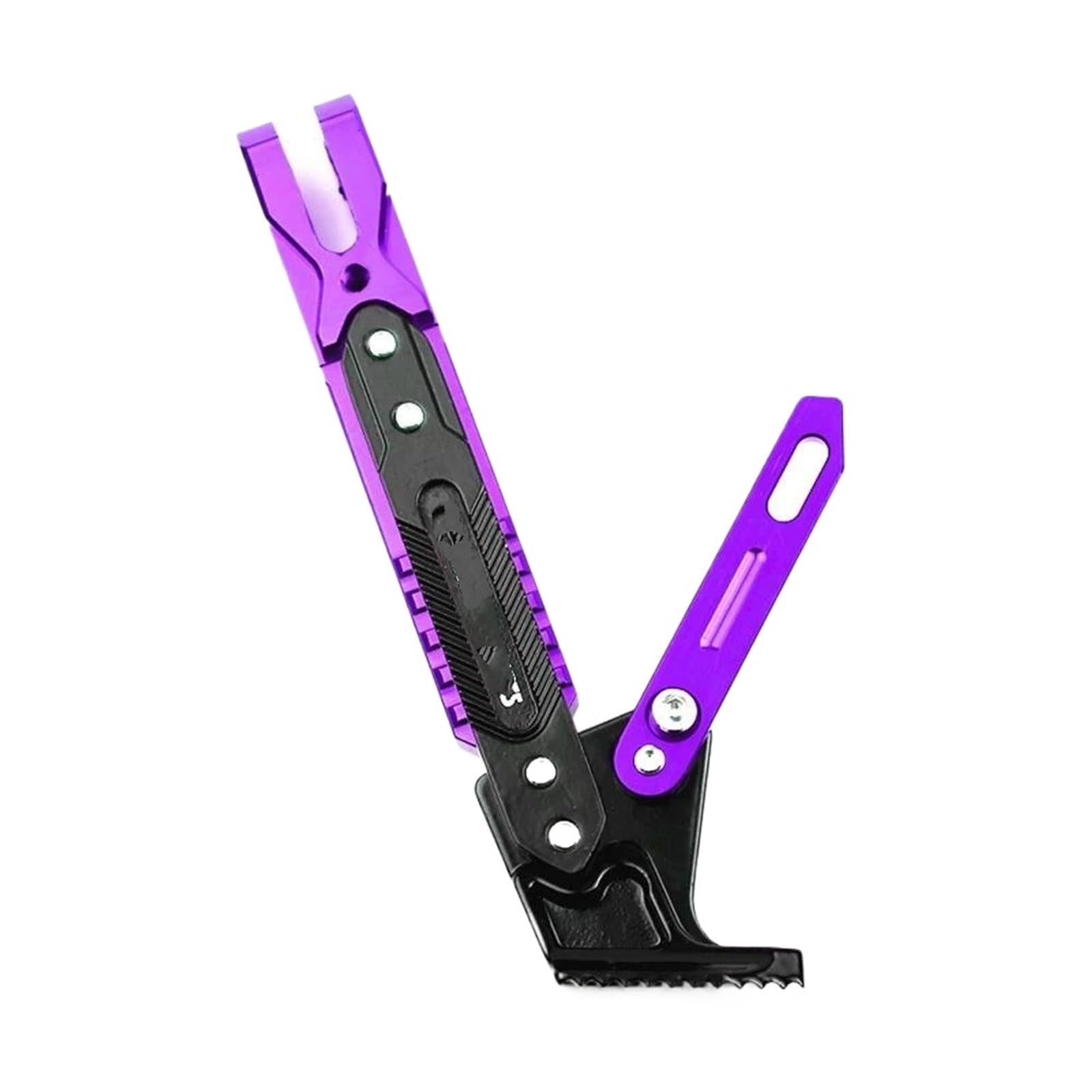 WWHUMM Motorrad Heber Einstellbare CNC-Metall-Motorrad-Fußhalterung Kick-Seitenständer-Unterstützung Langlebiger, Widerstandsfähiger Parkplatz-Scooter-Ständer Motorrad Parkbeinstütze Staender(Purple) von WWHUMM