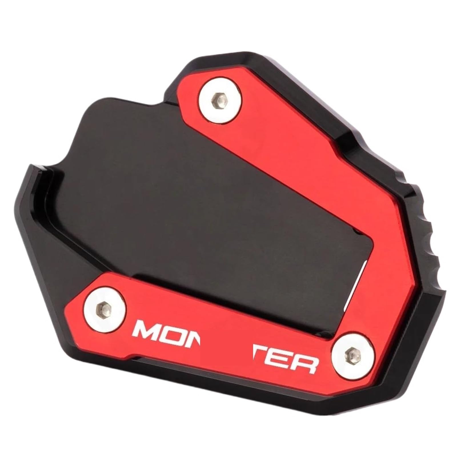 WWHUMM Motorrad-Seitenständerplatte CNC Motorrad Ständer Fuß Seite Stehen Verlängerung Pad Unterstützung Platte Für Ducati Für Monster 696 795 797 821 Monster Logo Fuß Seitenverlängerung Pad(5) von WWHUMM