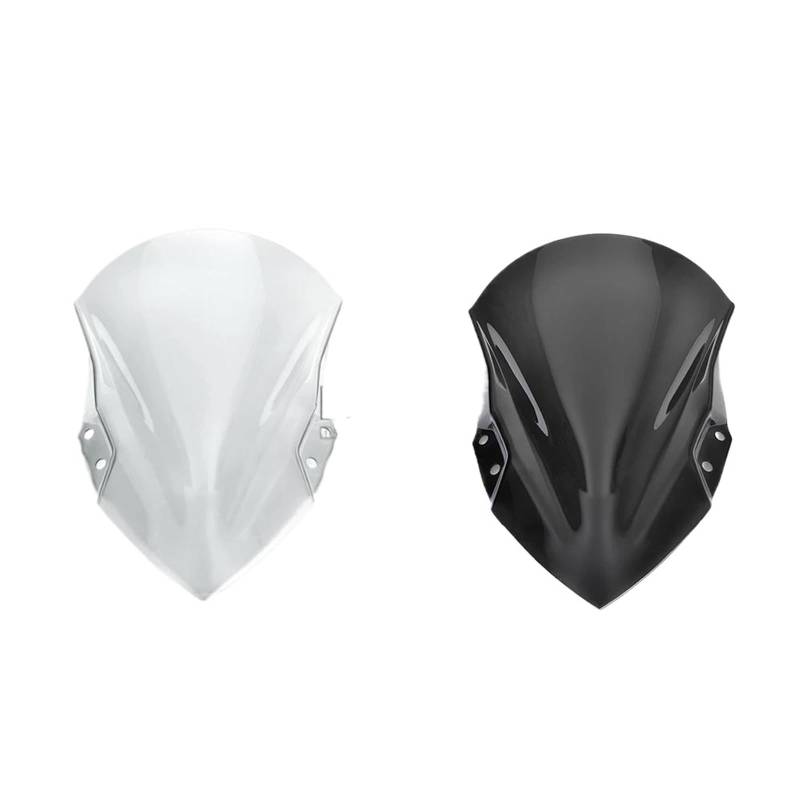 WWHUMM Motorrad Windschutzscheibe Windschutzscheibe Windschutzscheibe Motorrad Windabweiser Windschutz Visier Für Kawasaki Für N-ja400 2018 2019 2020 Spoiler Deflektor(Light Smoke) von WWHUMM