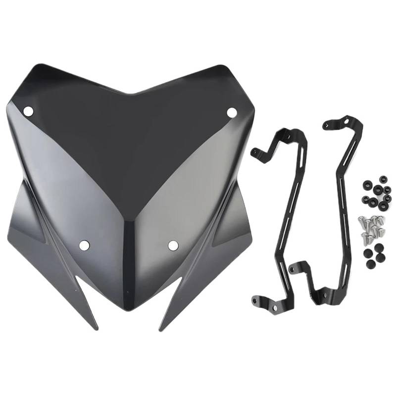 WWHUMM Windschutz Scheibe Motorrad Zugehörigkeit Windschutzscheibe Windschutz Frontscheibe Für Ducati Für MULTISTRADA V4 S Sport 2021 2022 2023 Spoiler Deflektor(Black) von WWHUMM