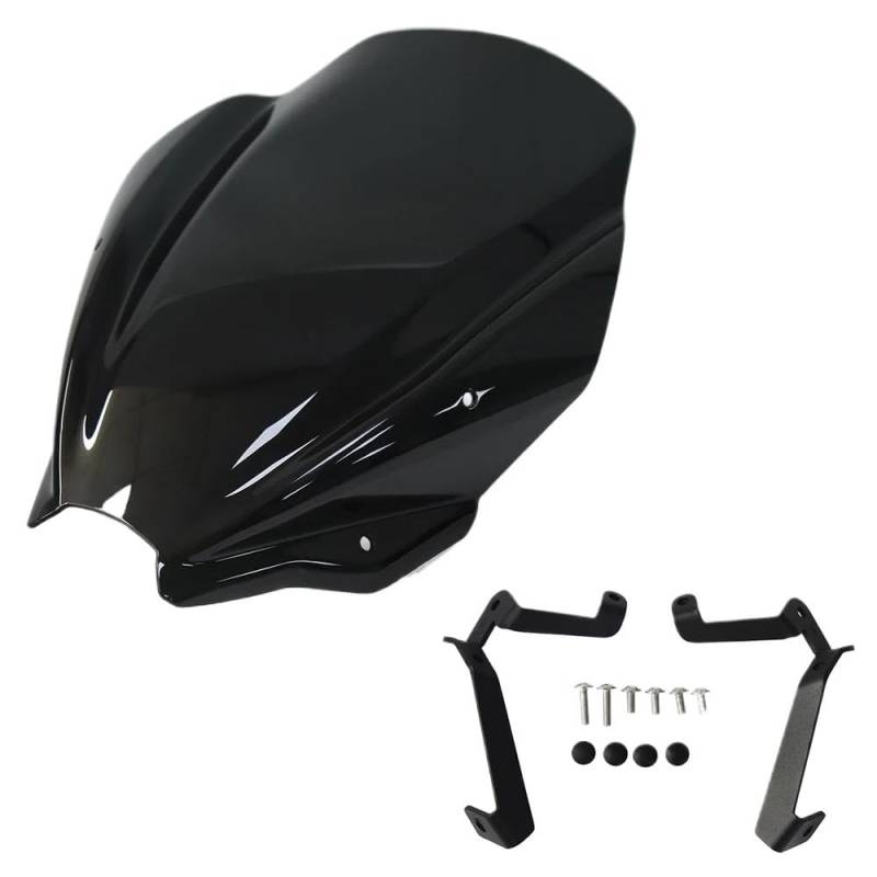 WWSADE Motorrad Windabweiser Motorrad Zubehör Windschutzscheibe Front Licht Bildschirme Deflektor Erhöhung Windschutzscheibe Für GSX8S 2023 2024 Scheiben & Windabweiser(Black) von WWSADE