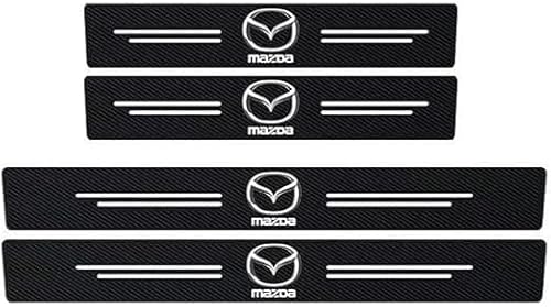 Auto Einstiegsleisten Schutz Aufkleber für Mazda 6 Hatchback,Kohlefaser Auto Tür Schritt Platte Abdeckung Türschweller Schutz Leisten Anti Scratch Auto Zubehör,4 PCS von WXGBH