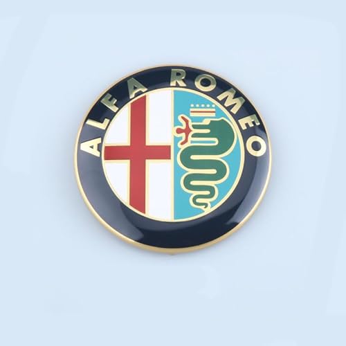 Auto Emblem für Alfa Romeo Spider 2003-2010,ABS Kunststoff Kofferraum Heckklappen Logo Aufkleber Auto Etikett Auto Frontkennzeichen Logo Sticker Badge Aufkleber Auto Zubehör,Gold von WXGBH