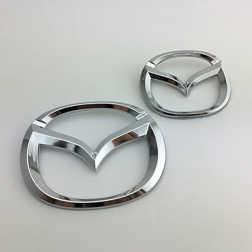 Auto Emblem für Mazda 2 Hatchback 2019-2022,ABS Kunststoff Kofferraum Heckklappen Logo Aufkleber Auto Etikett Auto Frontkennzeichen Logo Sticker Badge Aufkleber Auto Zubehör,A von WXGBH