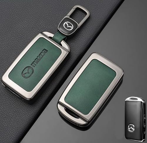 Auto Schlüssel Hülle für MX-5 ND 2015-2018,Zinklegierung Anti Scratch Autoschlüssel Tasche Keine Signalblockierung Schlüssel Schutz Etui Anti-Drop Auto Zubehör,Green-C Type von WXGBH