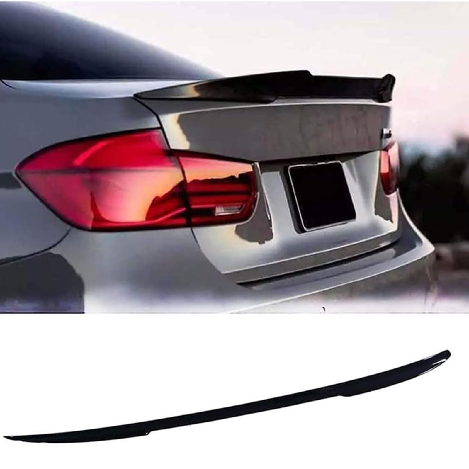 Auto Heckspoiler für Ford Mondeo Sedan CE CD BD B4Y BFP GBP Sedan 1997-2024 2025, Kofferraum Spoiler Flügel Dachspoilerflügel Lippe, Auto Styling Tuning Zubehör,Bright Black von WXJFFF