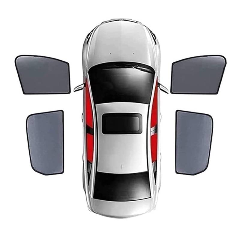 Sonnenschutz Auto für VW Touran X 2019 2020 2021 2022 2023 2024, Vorne Hinten Seitenscheibe Sonnenblende Anti-UV Privatsphäre Schutz ZubehöR,C von WXJFFF