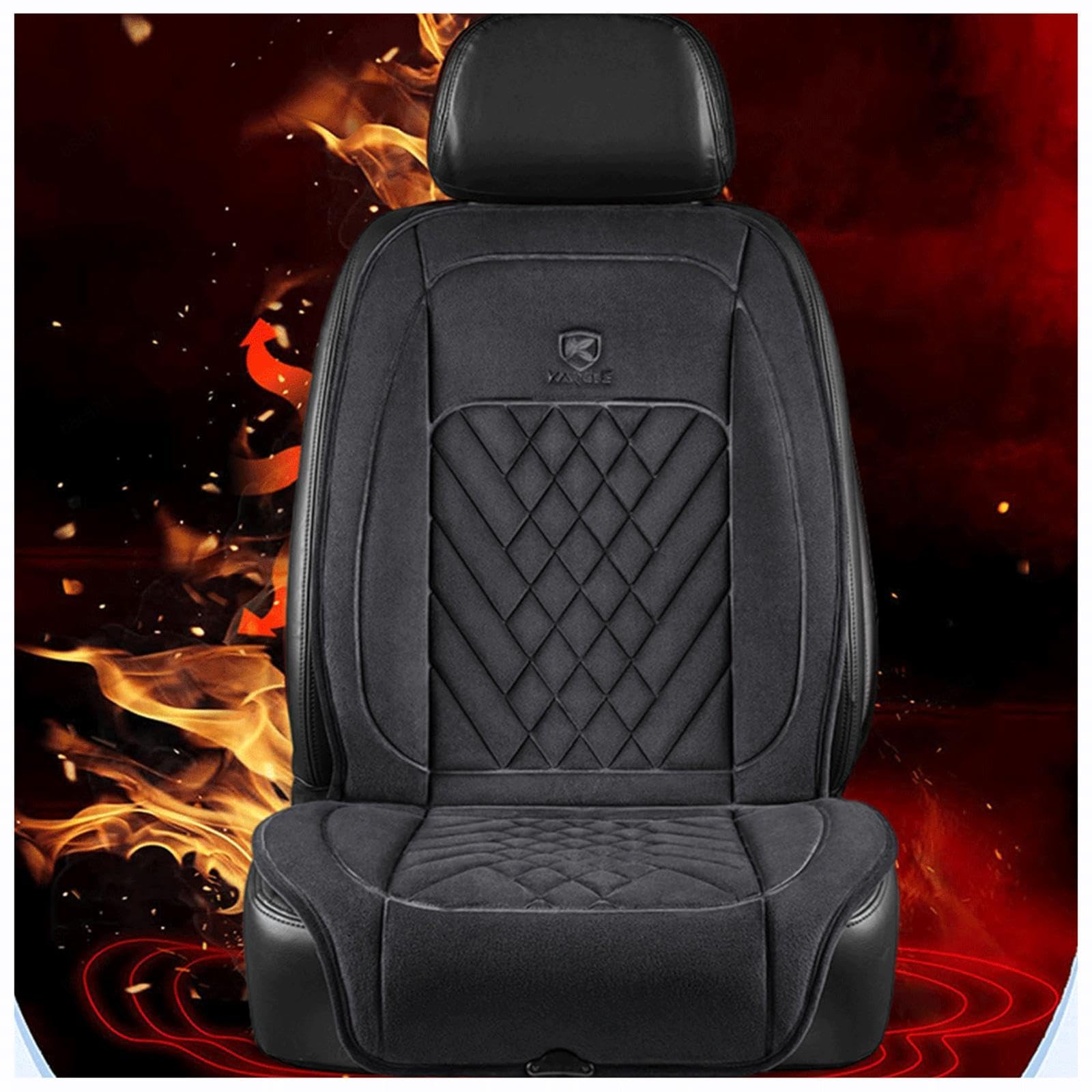 WXJHNYBS 12v Sitzheizung Auflage, 12v Einstellbare Temperatur Car Seat Protector Universeller Komfort Sitzauflag Auto Heizung Winter und Herbst,H-2Packung von WXJHNYBS