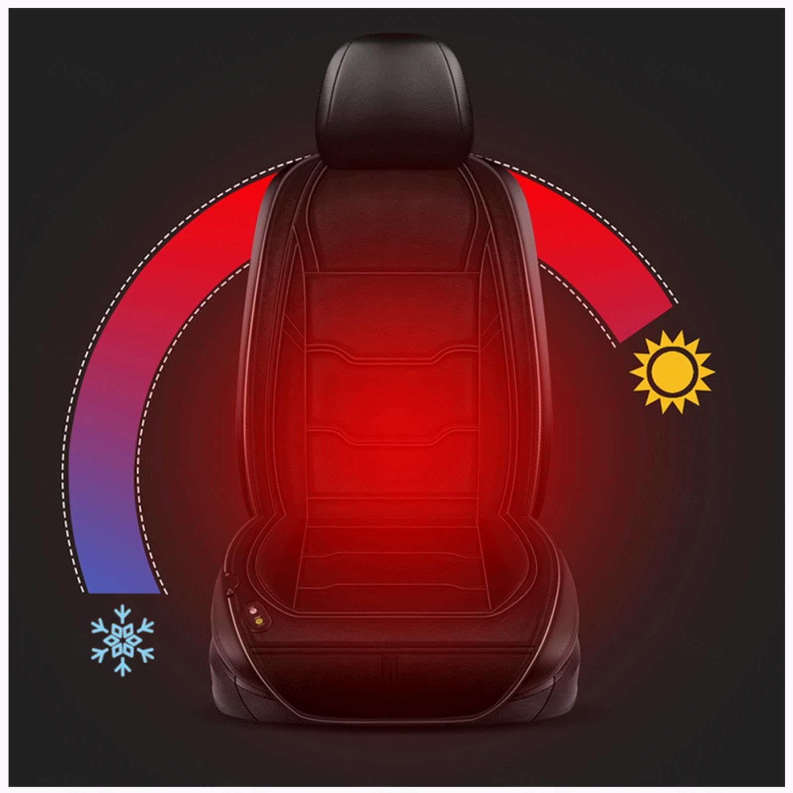 WXJHNYBS Beheizbare Sitzauflage Auto 12v, Einstellbare Temperatur Intelligente Steuerung Sitzauflage Mit Heizung Universell Warm Autositzbezüge Winter und Herbst von WXJHNYBS