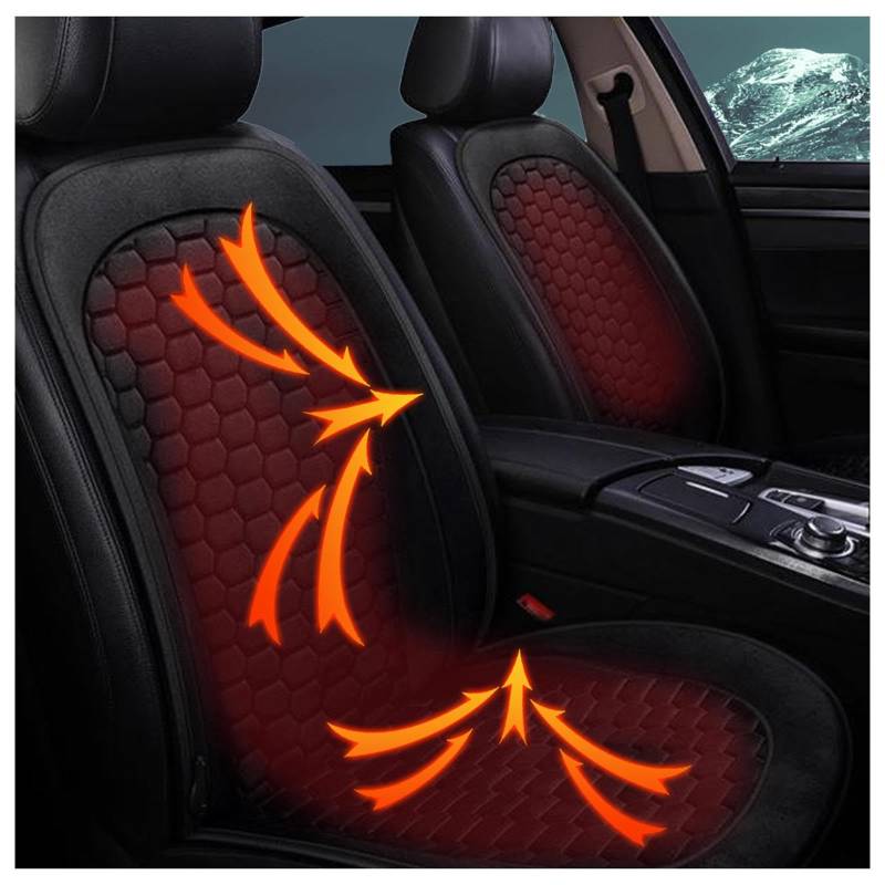 WXJHNYBS Sitzheizung Auto 12v, 12V-USB Heated Car Seat, Professionelle rutschfeste Sitzbezüge Auto, für Den Einsatz Im Auto Geeignet,C-1Packung von WXJHNYBS