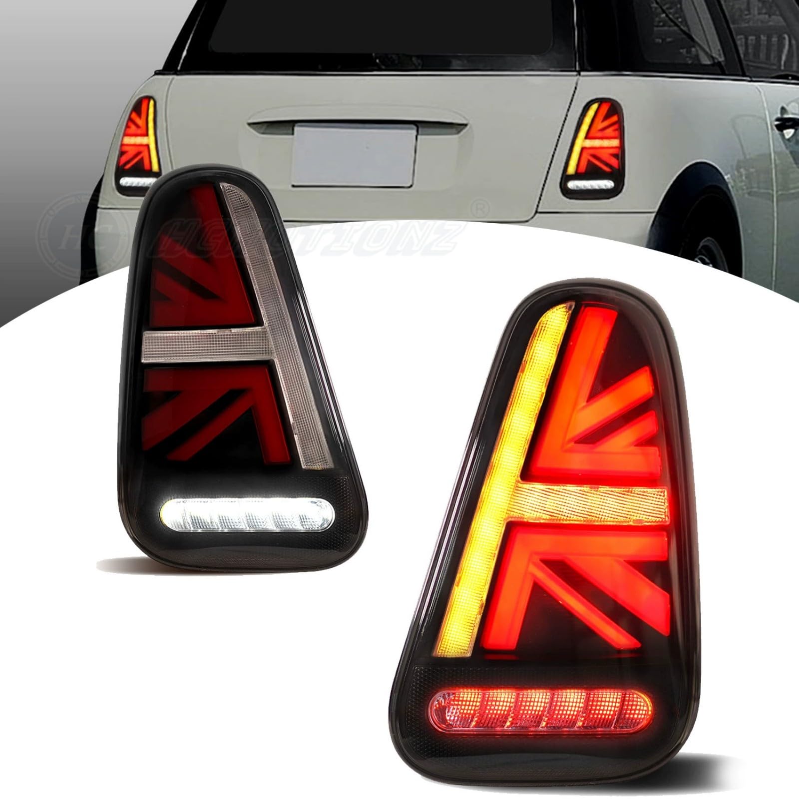 Autorücklichter für BMW MINI Cooper S R50 R52 R53 2001-2006, weist eine lange Lebensdauer auf,Red A Pair von WXJYBF66