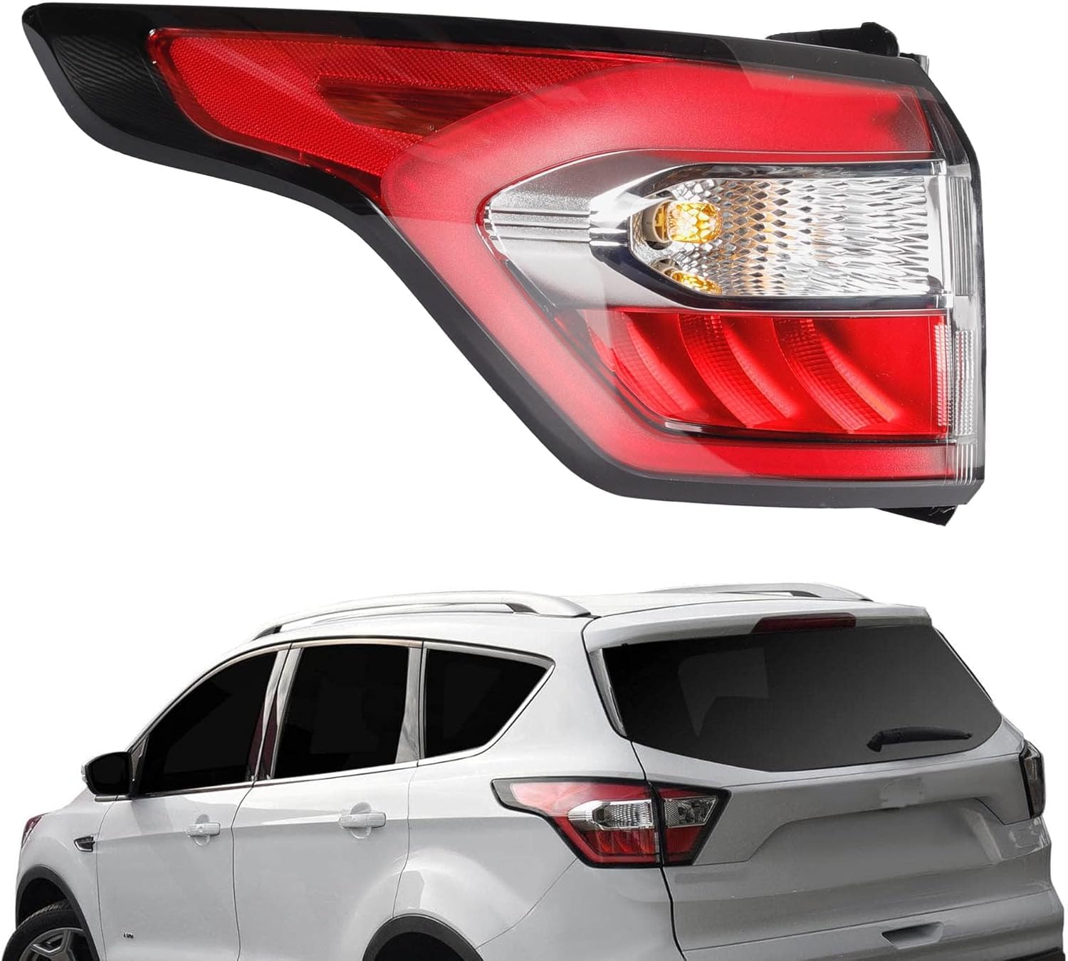 Autorücklichter für Ford Kuga 2017-2019, weist eine lange Lebensdauer auf,Left bending light von WXJYBF66