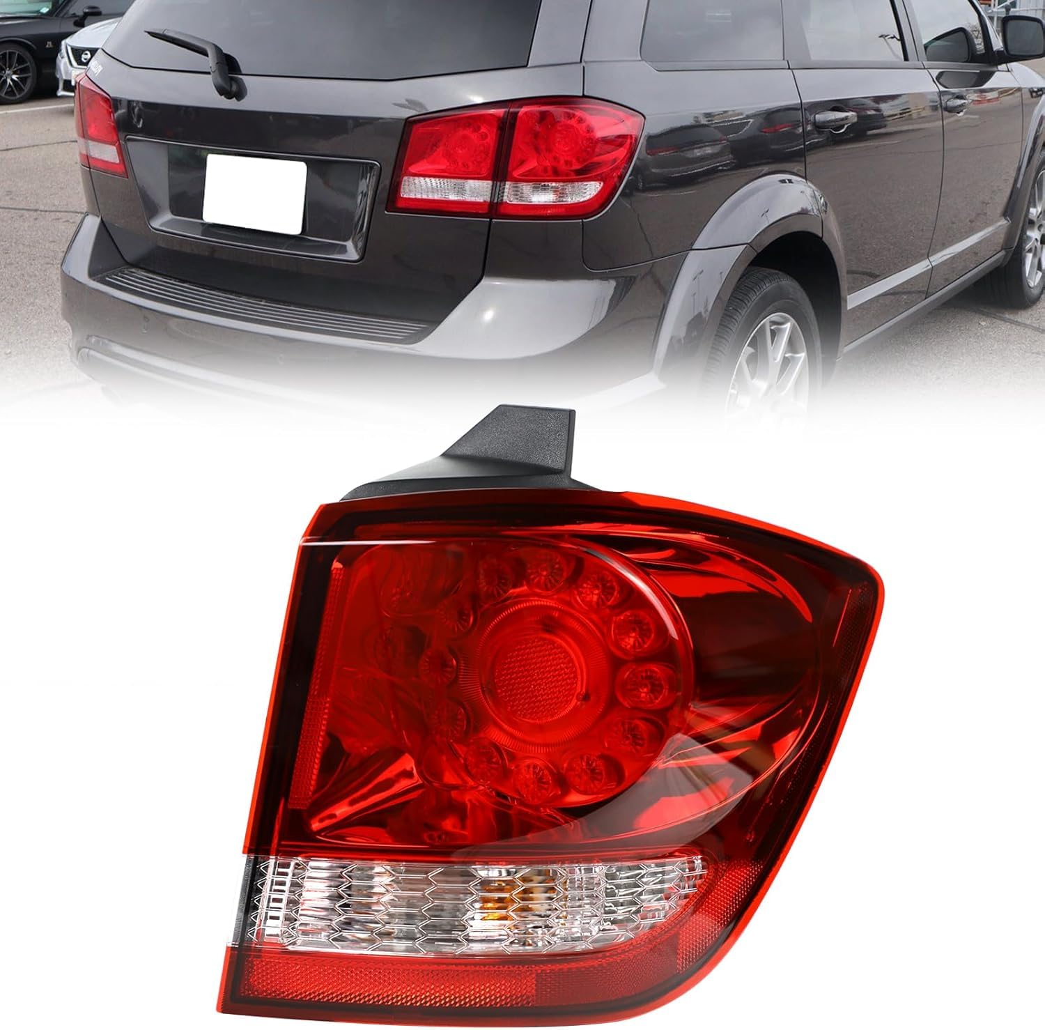 WXJYBF66 Autorücklichter für Dodge Journey 2009-2012, weist eine lange Lebensdauer auf,Right Outer von WXJYBF66