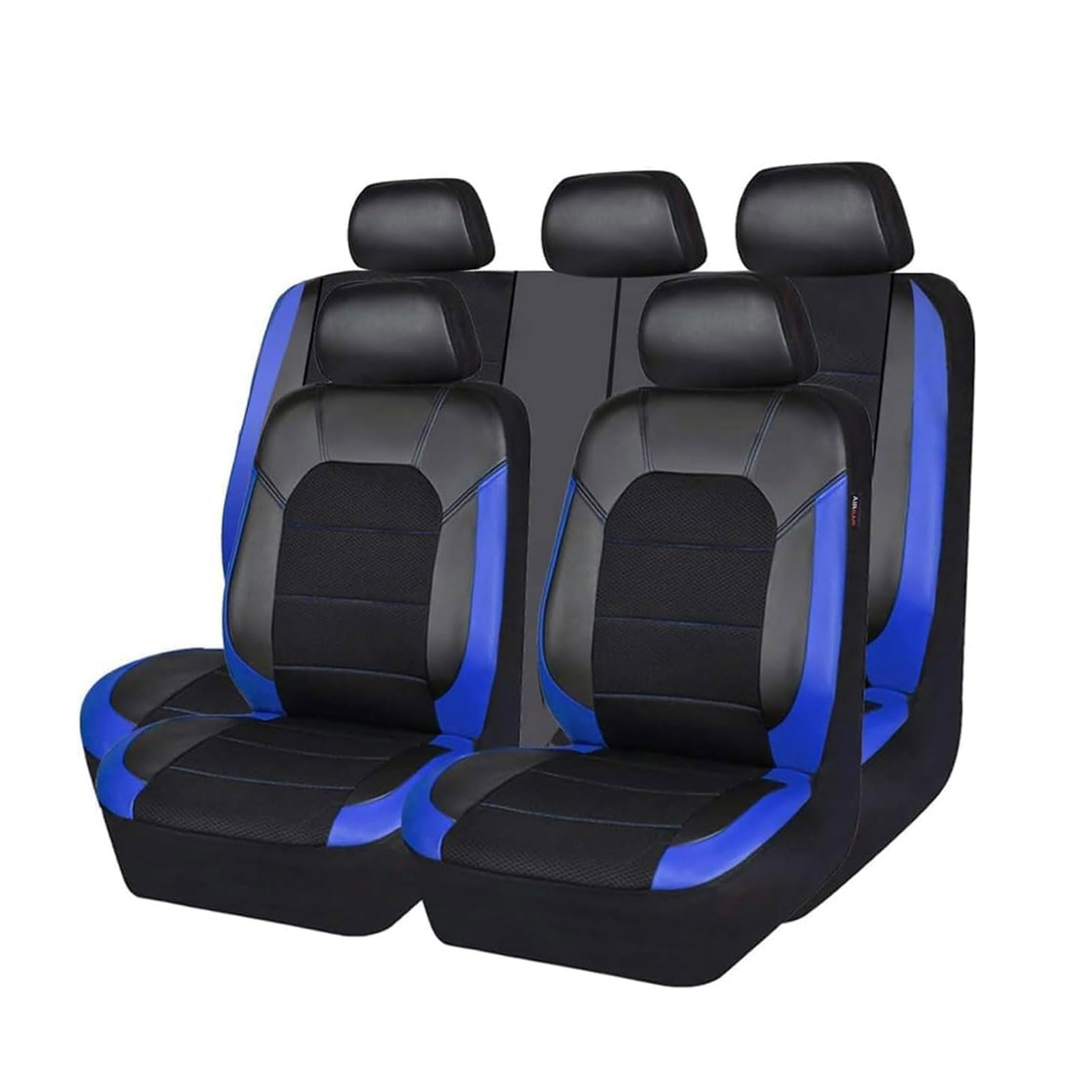 WXLJBNHJ 9 StüCk Leder AutositzbezüGe für VW CrossGolf/Golf Country 2011 2012 2013 2014, rutschfest Wasserdicht Atmungsaktiv Schonbezug Set SitzbezüGe Auto ZubehöR,Blue von WXLJBNHJ