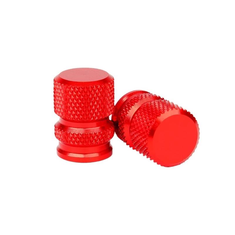 WXOSET Kompatibel mit REBEL1100 DCT 2023 CMX1100 Rebel 1100 MT 2020-2024 Motorradhalterung Fußseitenhalterung Pad Reifenventilkappe(Tire Cap-Red) von WXOSET