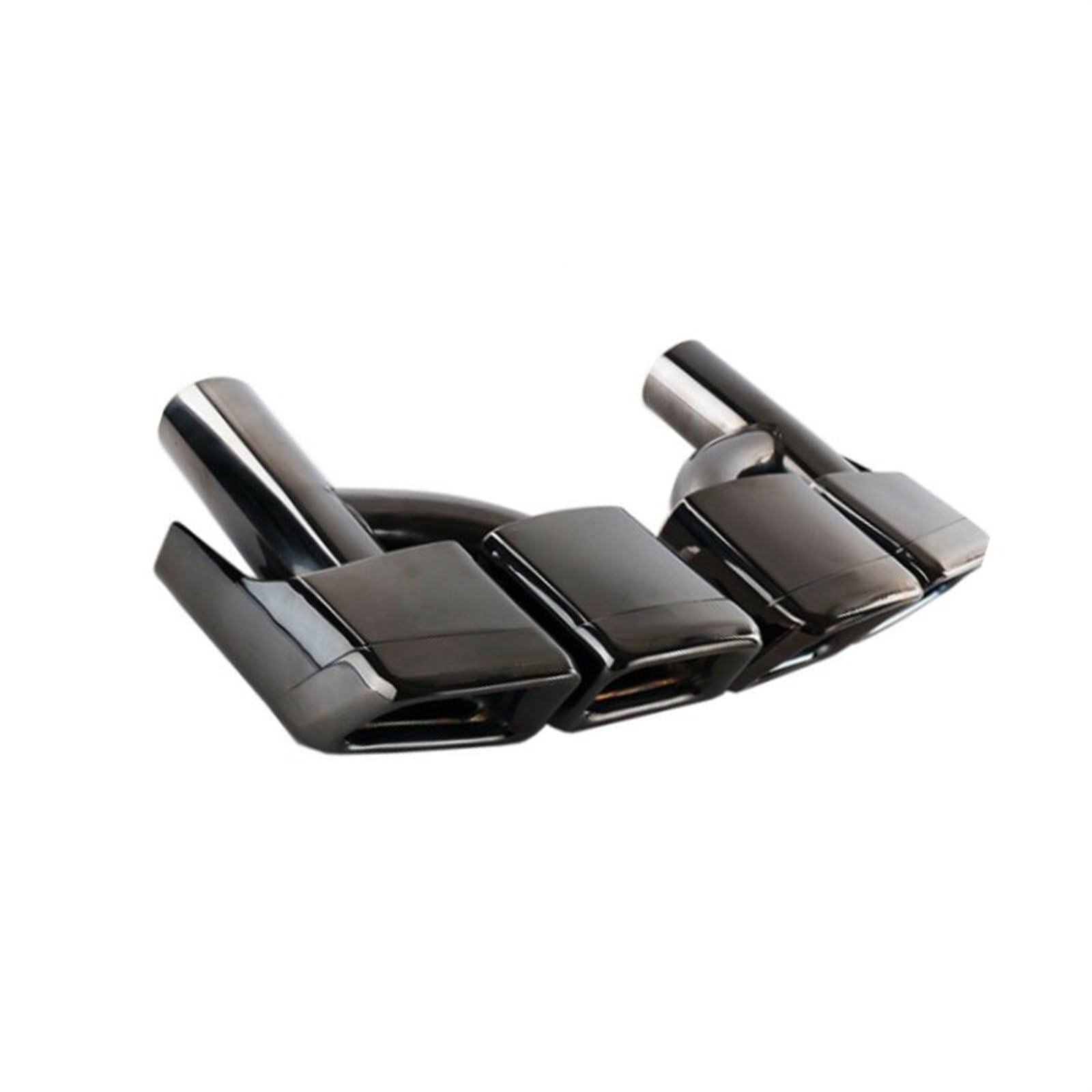 Auto-Auspuff Für Mercedes für Benz E63 W212 W204 2 Stück/Set Edelstahl-Autoauspuff für Rohrauspuffspitze Schalldämpfer Auspuffspitze(H Type Black) von WXSSH